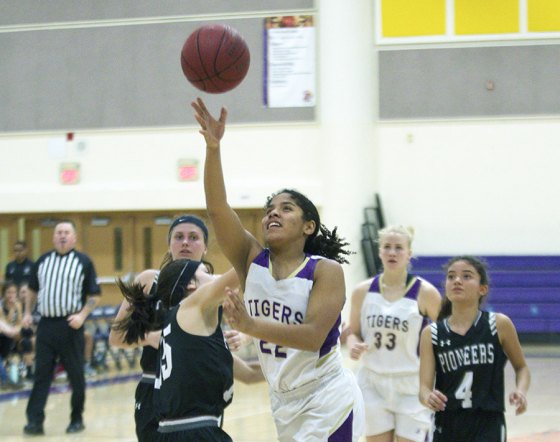 Lemoore's Kyla Wiley scored 11 points for the Tigers in Tuesday's 68-20 victory over visiting Mt. Whitney on Tuesday night. Lemoore visits Hanford in the West Yosemite League finale before heading to the playoffs.